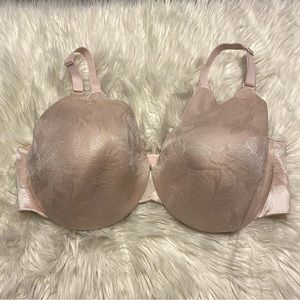 Cacique 44DDD Bra Lightly Lined Full Coverage Light Pink Back Closure